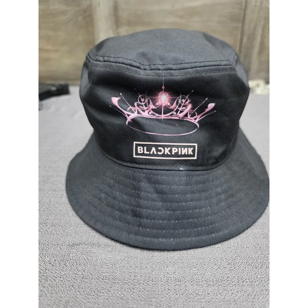 BLACKPINK Reversible Bucket Hat Pink Crown Logo Official‎ Merch One Size